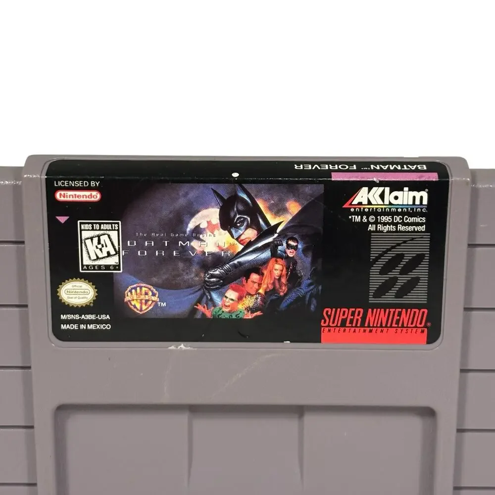 Super Nintendo SNES Batman Forever Vintage Video Game Cartridge TESTED WORKS